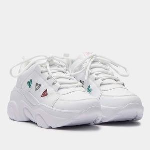 NWT Koi Footwear Unveiled Darkness Glitter Chunky Trainers